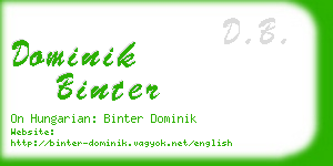 dominik binter business card